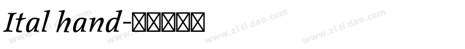Ital hand字体转换